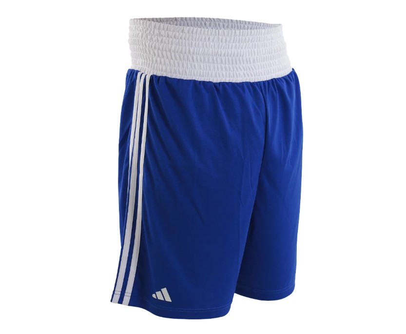 Szorty bokserskie Adidas Boxing Punch Line IBA Granatowy/Biały - Rozmiar: XXL