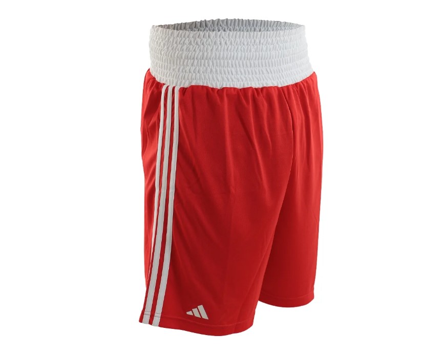 Szorty bokserskie Adidas Boxing Punch Line IBA Czerwony/Biały - Rozmiar: XXL