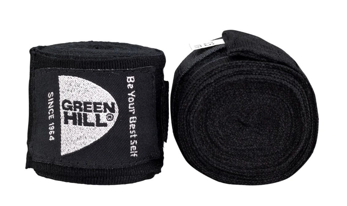 Bandaże bokserskie Green Hill Poliester Czarny • Długość: 3.5m