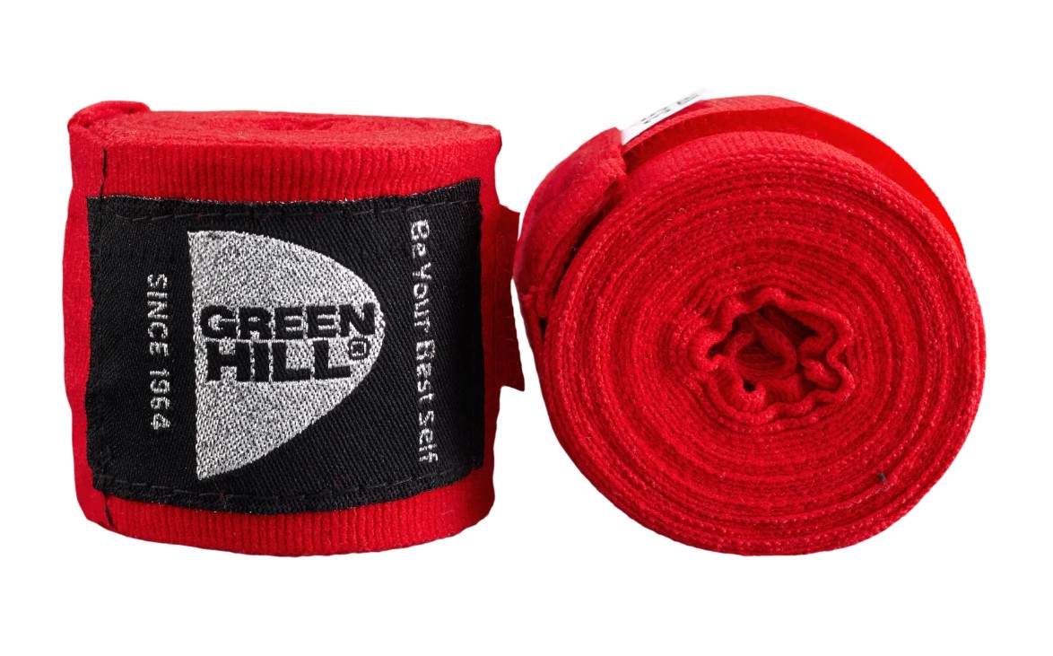 Bandaże bokserskie Green Hill Poliester Czerwony