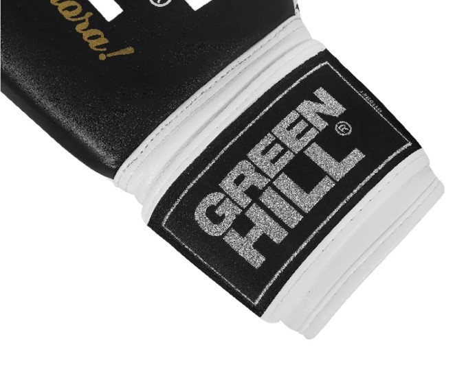 Rękawice bokserskie Green Hill Legend Silver Edition Czarny/Biały • Waga: 10 OZ