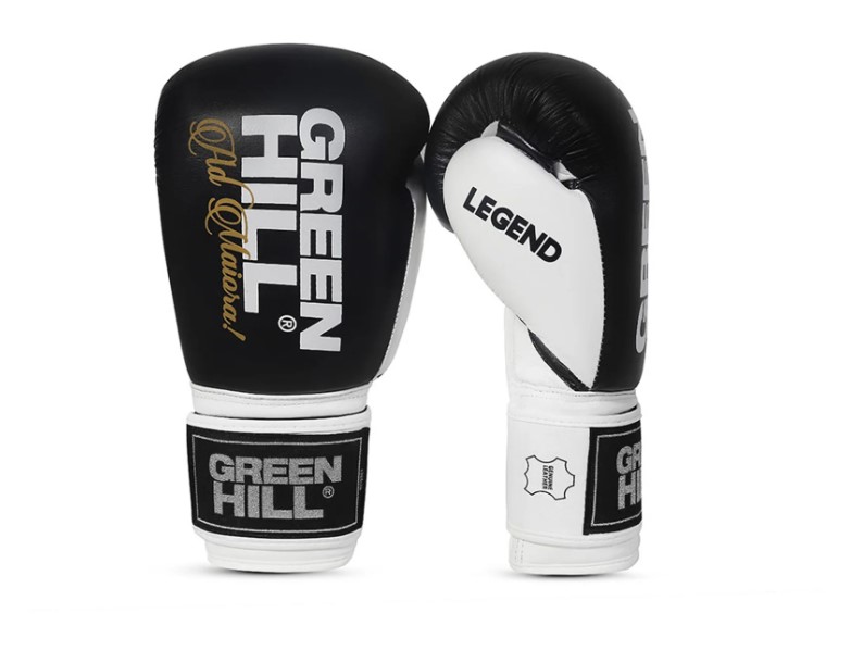 Rękawice bokserskie Green Hill Legend Silver Edition Czarny/Biały