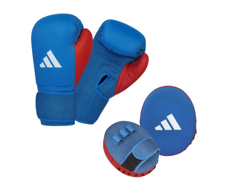Zestaw bokserski Adidas dla dzieci Kit 02 Niebieski/Czerwony