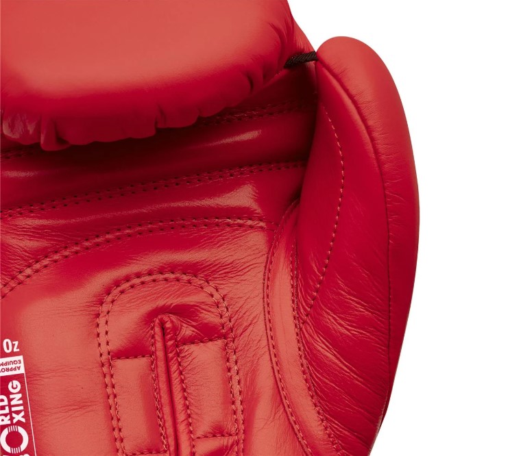 Rękawice bokserskie Adidas WB (World Boxing) Skóra Naturalna Czerwony • Waga: 10 OZ