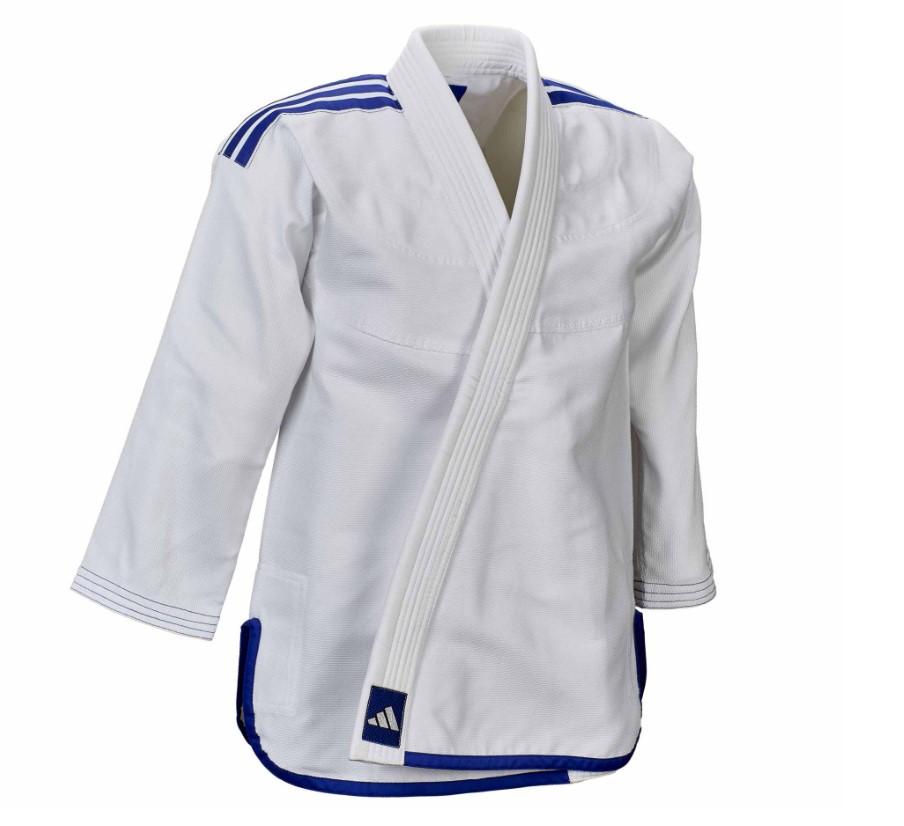 Strój/GI do BJJ Adidas Rookie 2.0 Kids JJ250 Biały/Niebieski • Rozmiar GI: M0