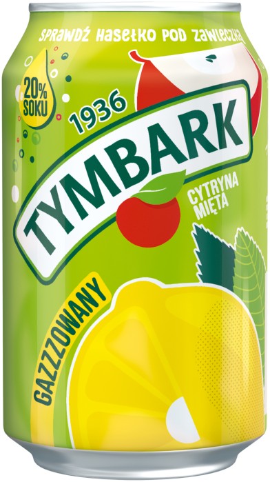 Tymbark napój gazzowany BASIC cyt-mię 0,33l 12 szt