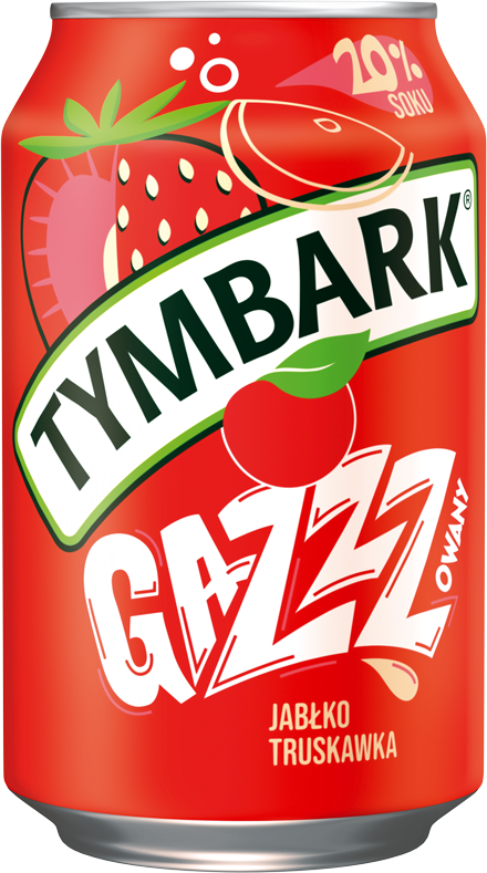 Tymbark napój gazzowany BASIC jabłko-truskawka 0,33l 12 szt