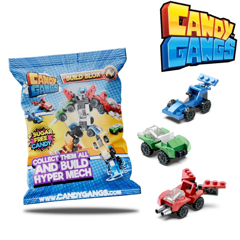 Candy Gangs Klocki Auta wyścigowe z cukierkami 1g/18