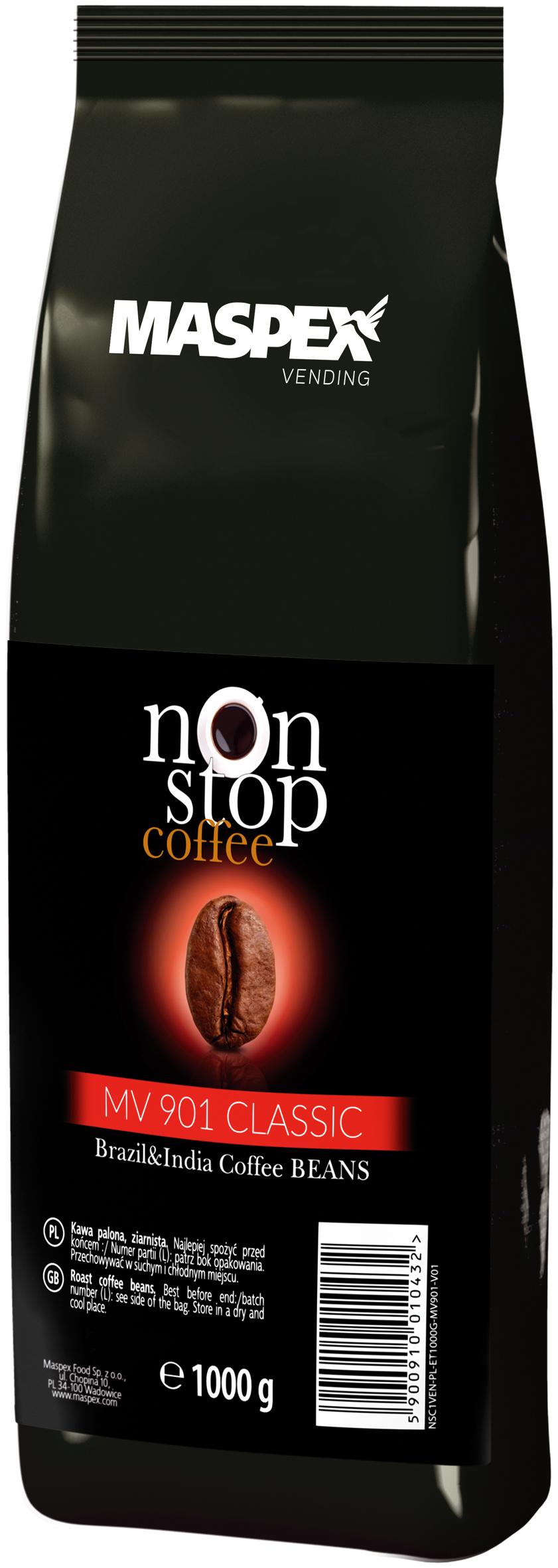 Kawa NON STOP COFFEE ziarno MV 901 1kg 10szt