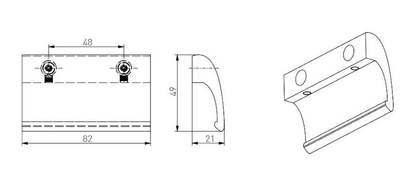 Pochwyt Balkonowy Aluminiowy DELUXE Czarny 9005
