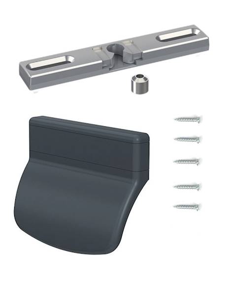 Zamek Palacza komplet PCV Antracyt 7016  do SŁUPKA RUCHOMEGO