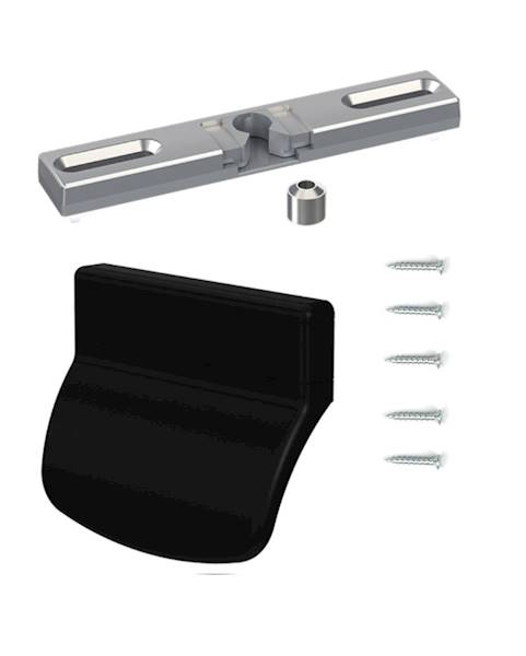 Zamek Palacza komplet PCV Czarny 9005 do SŁUPKA RUCHOMEGO