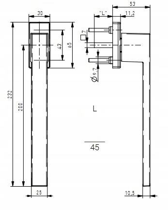 Klamka PSK Dublin Ral 9016 T45