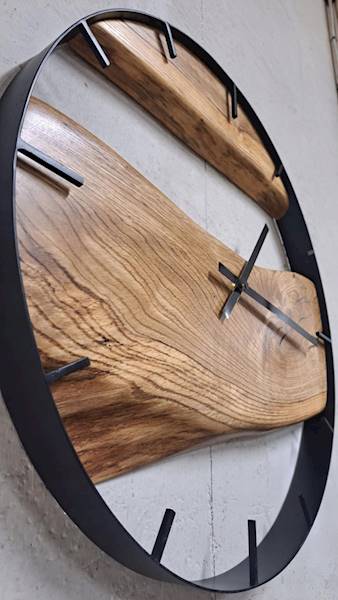 Zegar ścienny LOFT 50cm Dąb 