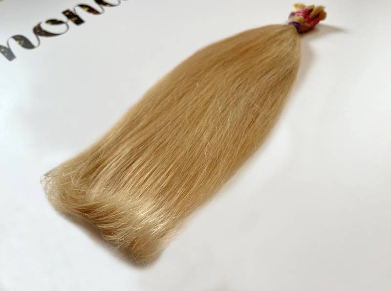 Włosy słowiańskie proste 44cm ciepły beż blond poziom 10
