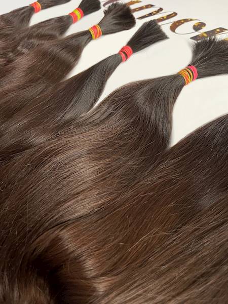 Włosy słowiańskie kręcone 40-45cm brąz poziom 4