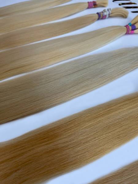 Włosy słowiańskie proste 40-45cm blond poziom 11