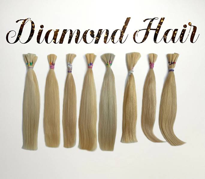 Włosy słowiańskie proste 40-45cm blond poziom 11
