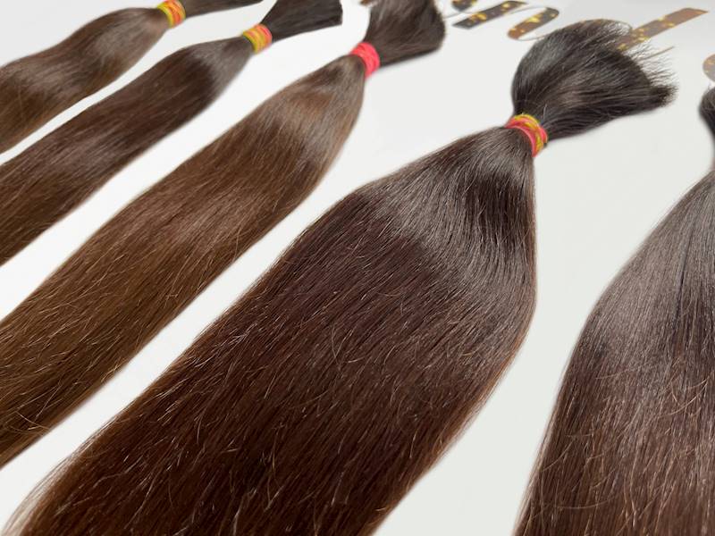 Włosy słowiańskie proste 40-45cm brąz poziom 5