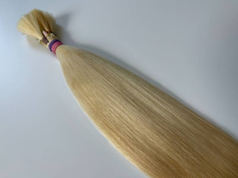 Włosy słowiańskie proste 46-50cm blond poziom 11
