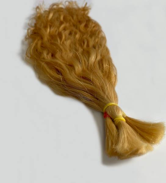 Włosy słowiańskie kręcone 56cm blond poziom 10