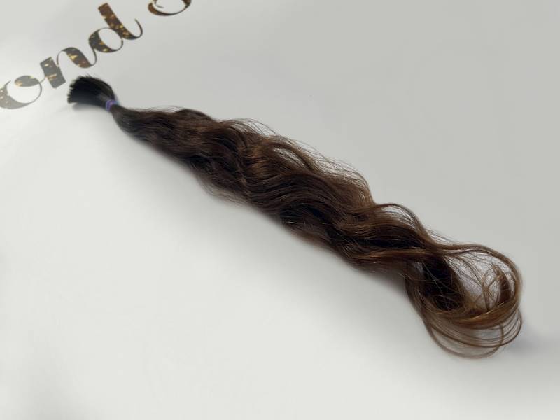 Włosy słowiańskie kręcone 48cm brąz poziom 5
