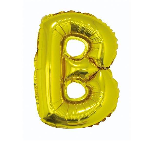 GODAN-BALON FOLIOWY "LITERA B" ZŁOTA 35CM. A'1
