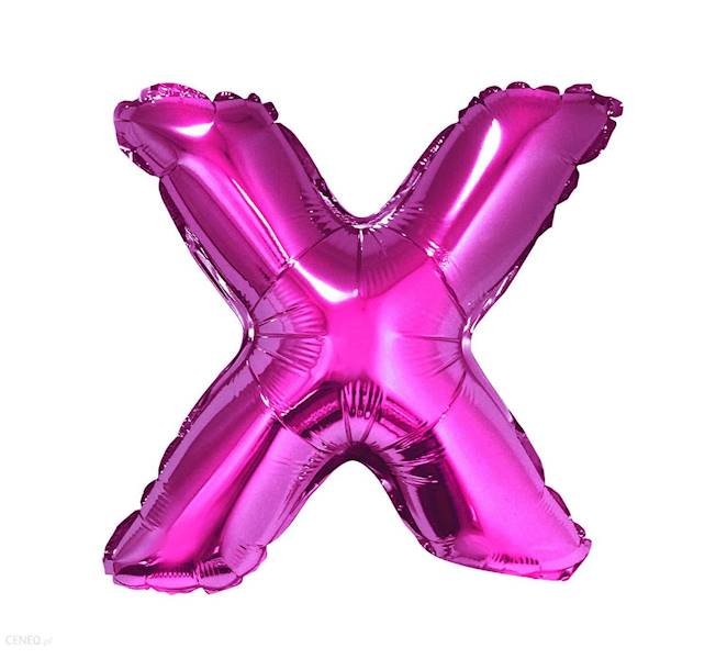 GODAN-BALON FOLIOWY "LITERA X" RÓŻOWA 35CM.A'1