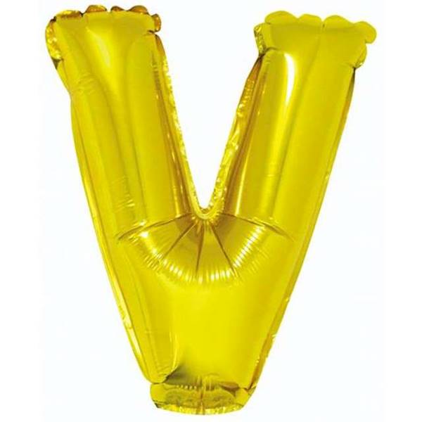 GODAN-BALON FOLIOWY "LITERA V" ZŁOTA 35CM. A'1