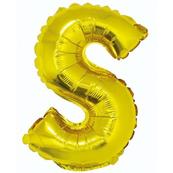GODAN-BALON FOLIOWY "LITERA S" ZŁOTY 35CM. A'1