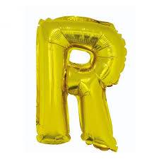 GODAN-BALON FOLIOWY "LITERA R" ZŁOTY 35CM. A'1
