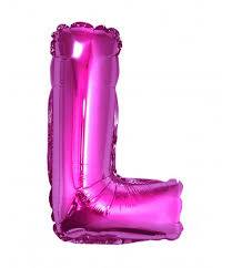 GODAN-BALON FOLIOWY "LITERA L" RÓŻOWY 35CM. A'1