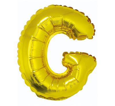 GODAN-BALON FOLIOWY "LITERA G" ZŁOTA 35CM.A'1
