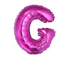 GODAN-BALON FOLIOWY "LITERA G" RÓŻOWA 35CM.A'1