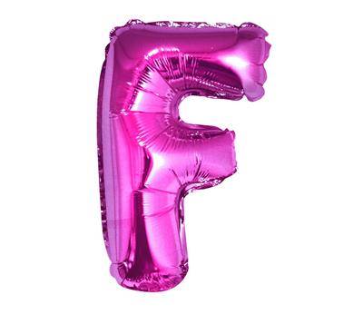 GODAN-BALON FOLIOWY "LITERA F" RÓŻOWA 35CM. A'1