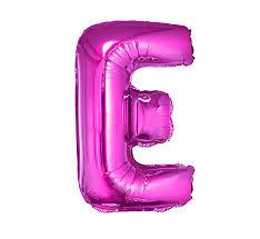 GODAN-BALON FOLIOWY "LITERA E" RÓŻOWA 35CM. A'1
