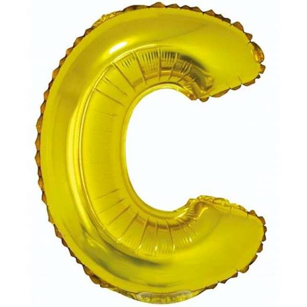 GODAN-BALON FOLIOWY "LITERA C" ZŁOTA 35CM. A'1