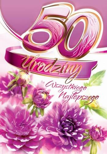 KARNET B6 (50)URODZINY ART NUVO A'1