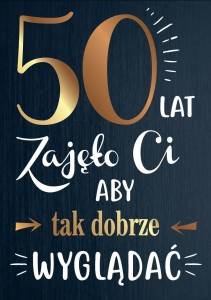 KARNET PR (50)URODZINY KUKARTKA A'1