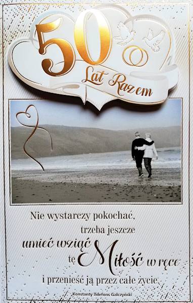 KARNET AB+ ROCZNICA ŚLUBU 50 AB CARD A'1