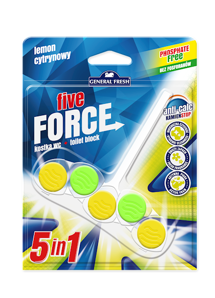 POLH-KOSTKA WC FIVE-FORCE CYTRYNA 50G