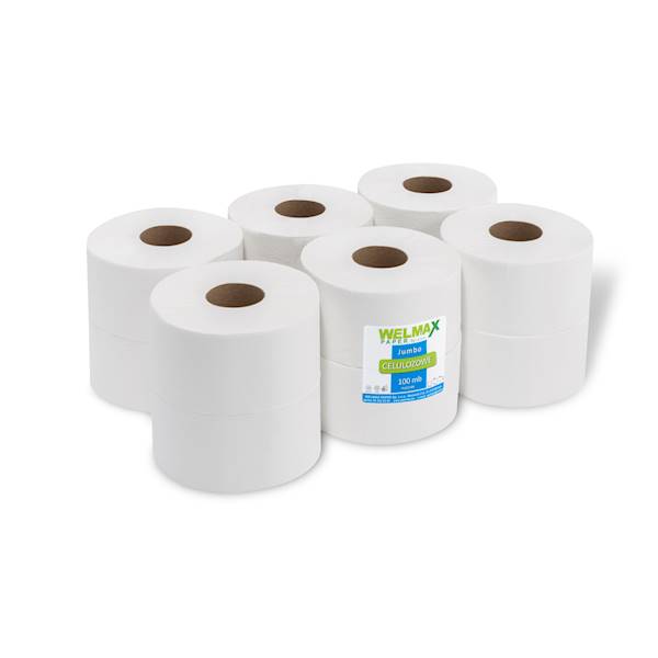 WELMAX-PAPIER TOAL.JUMBO BIAŁY CELULOZA A'12 100MB