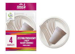 STELLA-AZ ZESTAW PIKNIKOWY BIO 4KPL