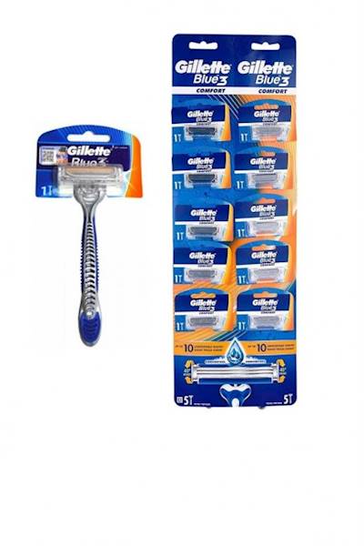 GILLETTE BLUE 3 MASZYNKI 10 SZT. PLANSZA
