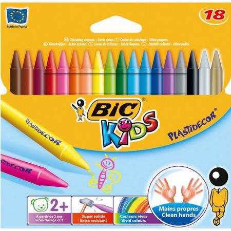 HEL-KREDKI ŚWIECOWE BIC KIDS 18 KOL.