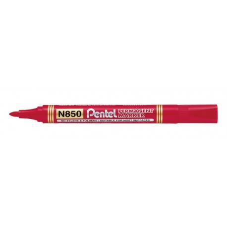 HEL-MARKER PERMANENTNY PENTEL OKRĄGŁY CZERW.N850