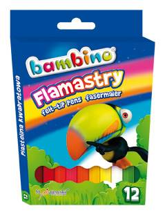 HEL-FLAMASTRY STANDARD BAMBINO 12 KOLORÓW 