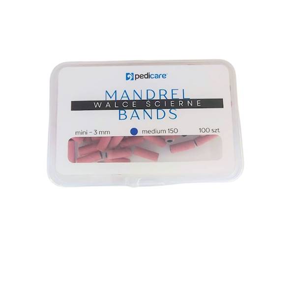 Walce ścierne mini (3mm) gradacja 150 różowe 100szt