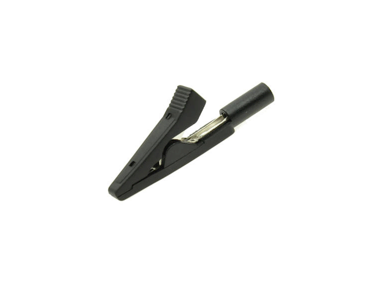KROKODYLEK 2mm;10A;60V;27.187.2; 41,5mm;CZARNY