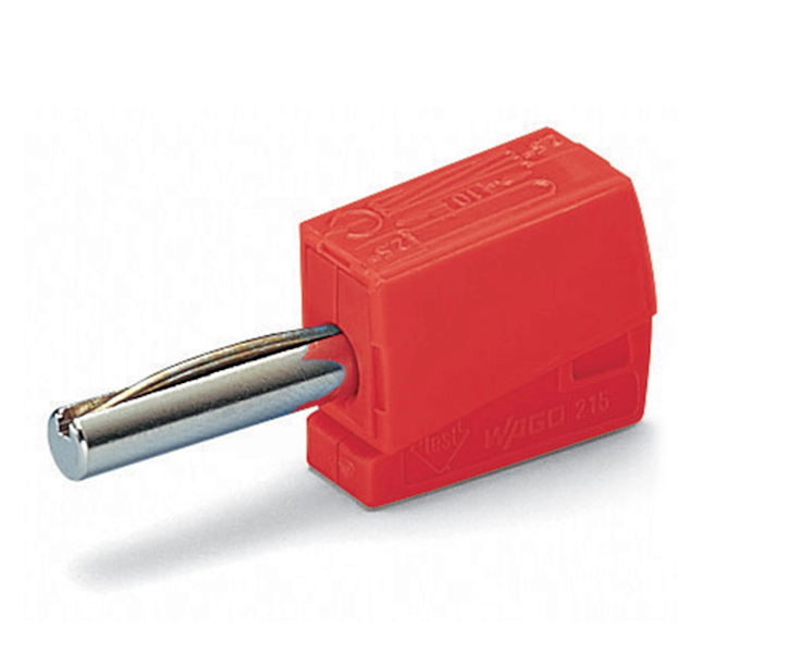 WTYK BANAN 4mm;SPRĘŻYNKOWY; WAGO;20A;42V;CZEROWNY